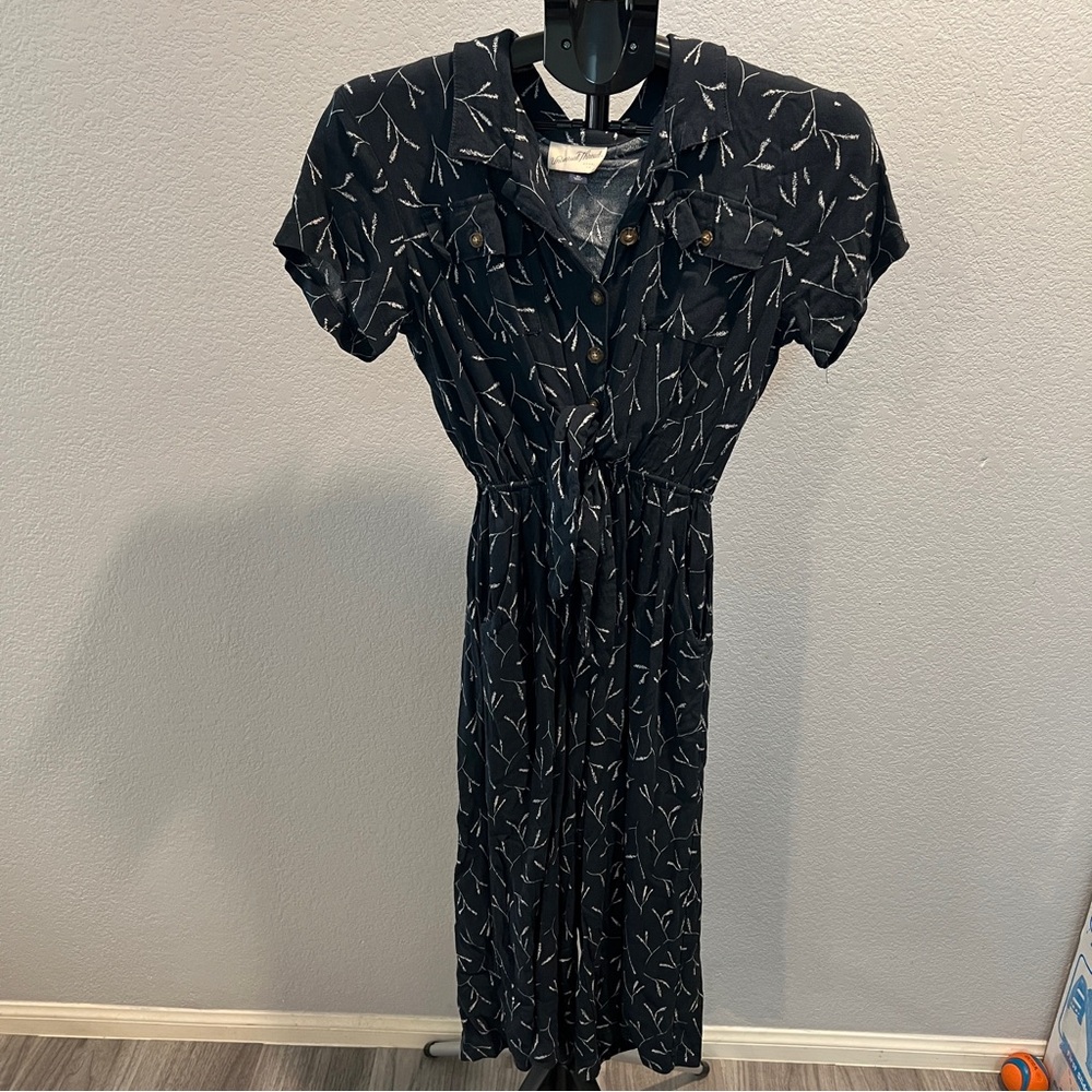 Universal Thread Navy Patterned Jumpsuit - image 1